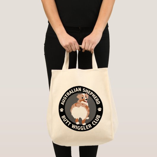 Australian Shepherd Butt Wigglers Club - Red Merle Tote Bag (Voorkant (product))