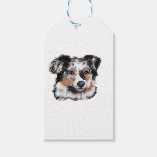 Australian Shepherd Cadeaulabel (Voorkant)