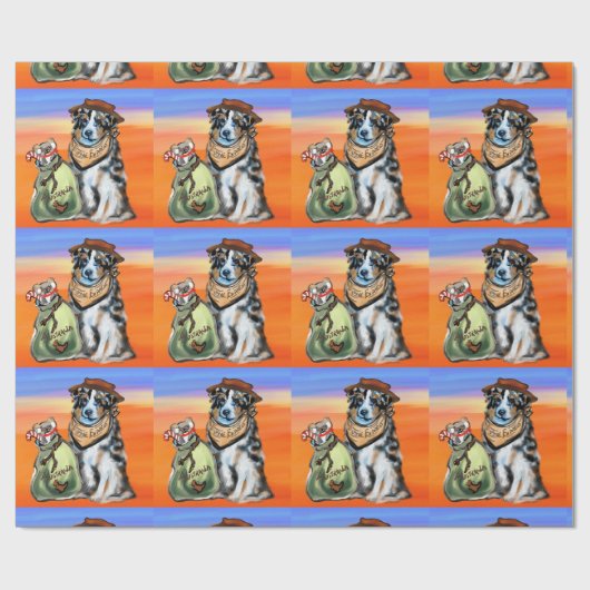 AUSTRALIAN SHEPHERD CADEAUPAPIER (Vlak)