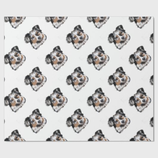 Australian Shepherd Cadeaupapier (Vlak)