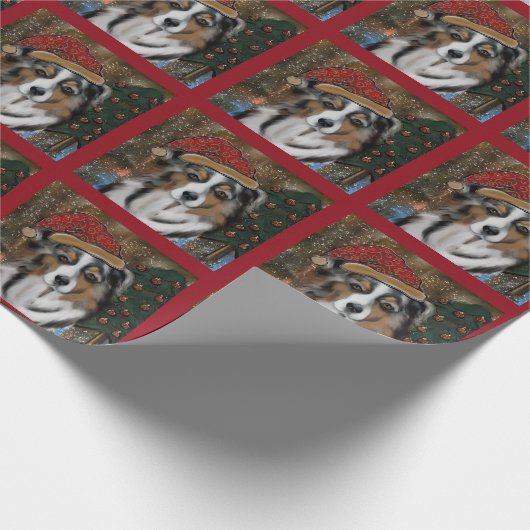 Australian Shepherd Cadeaupapier (Hoek)