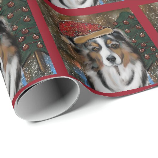 Australian Shepherd Cadeaupapier (Rol Hoek)