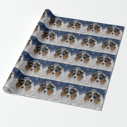 Australian Shepherd Cadeaupapier (Uitgerold)