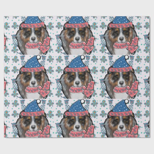 AUSTRALIAN SHEPHERD CADEAUPAPIER (Vlak)