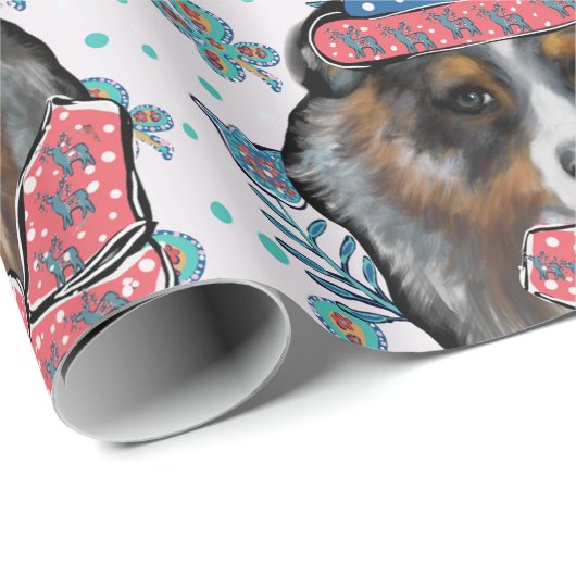 AUSTRALIAN SHEPHERD CADEAUPAPIER (Rol Hoek)