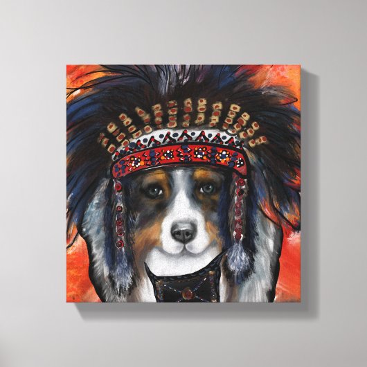 AUSTRALIAN SHEPHERD CANVAS AFDRUK (Voorkant)