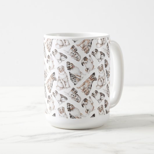 Australian Shepherd Ceramic Mok (Voorkant rechts)