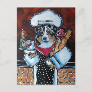 AUSTRALIAN SHEPHERD CHEF BRIEFKAART