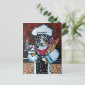 AUSTRALIAN SHEPHERD CHEF BRIEFKAART (Staand voorkant)
