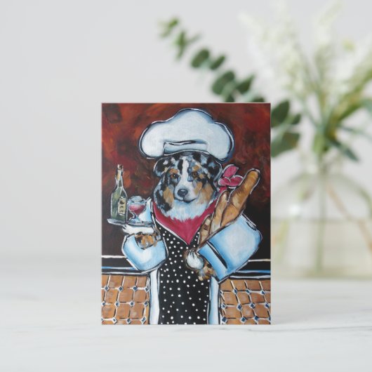 AUSTRALIAN SHEPHERD CHEF BRIEFKAART (Staand voorkant)
