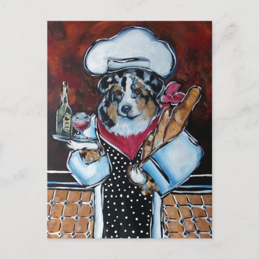 AUSTRALIAN SHEPHERD CHEF BRIEFKAART (Voorkant)