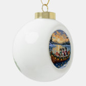 Australian Shepherd Christmas Boat Holiday Keramische Bal Ornament (Links)