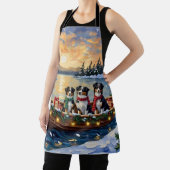 Australian Shepherd Christmas Boat Holiday Schort (Insitu)