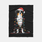 Australian Shepherd Christmas Graphics Dog Lights  Fleece Deken (Voorkant)