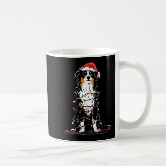 Australian Shepherd Christmas Graphics Dog Lights  Koffiemok (Rechts)