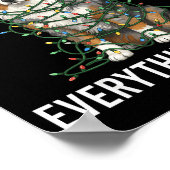 Australian Shepherd Christmas I'm Fine Everything Poster (Hoek)