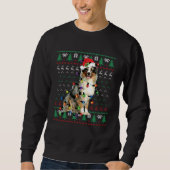 Australian Shepherd Christmas Lights Ugly Sweater  (Voorkant)
