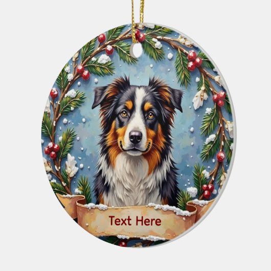 Australian Shepherd Christmas Ornament (Links)
