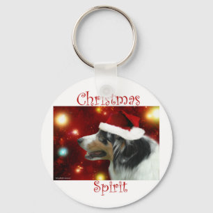 Australian Shepherd Christmas Spirit Sleutelhanger