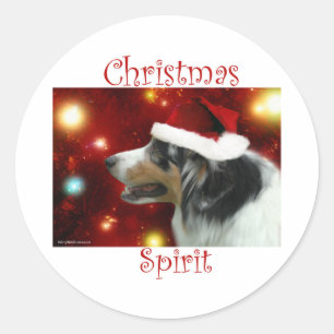 Australian Shepherd Christmas Spirit - Sticker