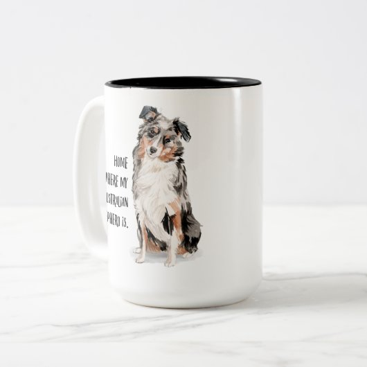 Australian Shepherd Coffee Mok (Voorkant links)