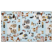 Australian Shepherd Collage Poly Poplin 60" Fabric Stof (Fat Quarter)