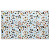 Australian Shepherd Collage Poly Poplin 60" Fabric Stof (Yard (91,4 cm))