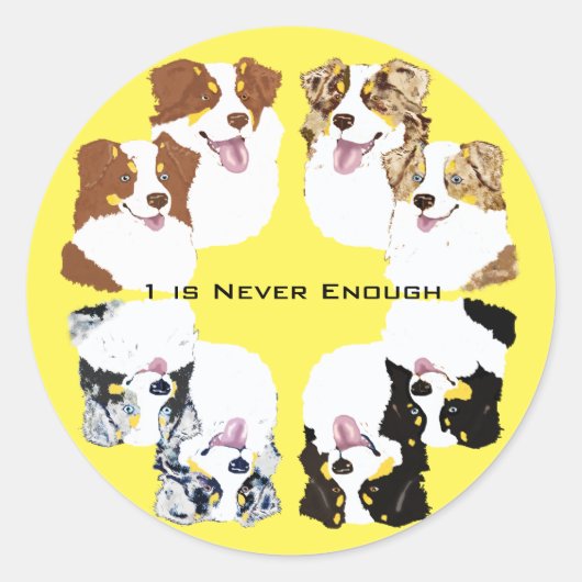 Australian Shepherd Collage Sticker (Voorkant)