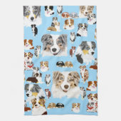Australian Shepherd Collage Theedoek (Verticaal)