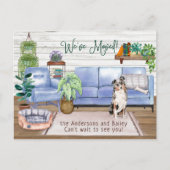 Australian Shepherd Cozy New Home Moving         Aankondigingskaart (Voorkant)