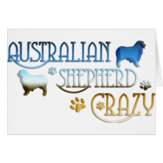 AUSTRALIAN SHEPHERD CRAZY (Voorkant Horizontaal)
