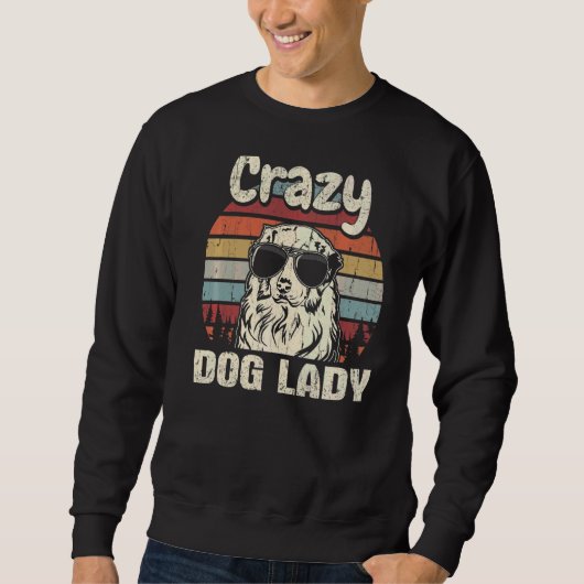 Australian Shepherd Crazy Dog Lady  Moeder Trui (Voorkant)