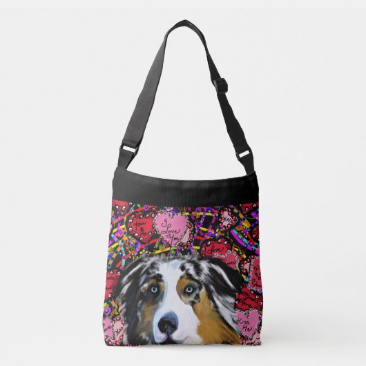 Australian Shepherd    Crossbody Tas (Voorkant)