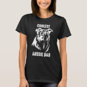 Australian Shepherd Dad Coolest Aussie Dad for Dog T-shirt (Voorkant)