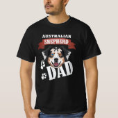 Australian Shepherd Dad, Dog Dad T-shirt (Voorkant)