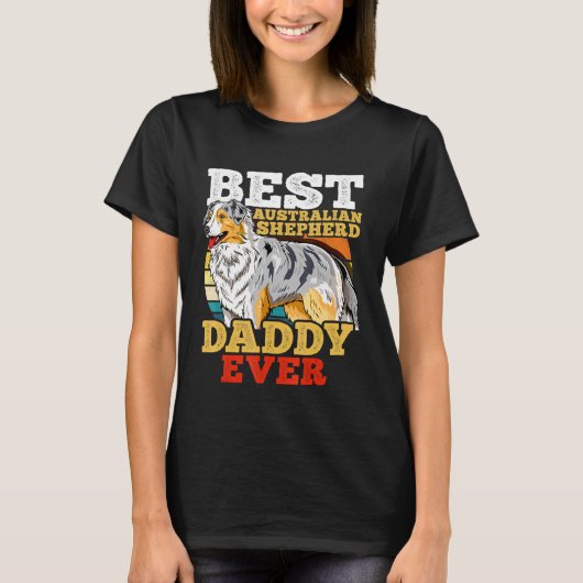 Australian Shepherd Dad Fathers Day T-shirt (Voorkant)