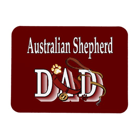 Australian Shepherd Dad Magneet (Horizontaal)