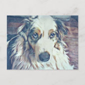 Australian Shepherd Digital Art Briefkaart (Voorkant)