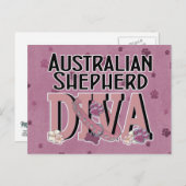 Australian Shepherd DIVA Briefkaart (Voorkant / Achterkant)