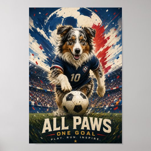 Australian Shepherd Doelzoeker Poster (Voorkant)
