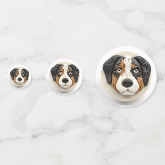 Australian Shepherd Dog 3D geïnspireerd Confetti (Voorkanten)