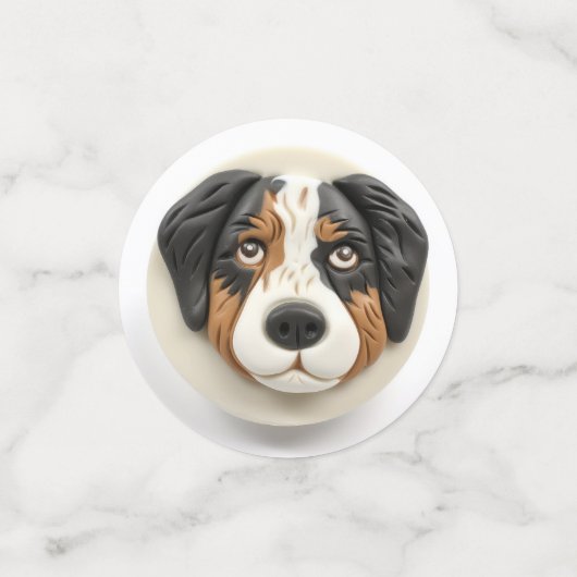 Australian Shepherd Dog 3D geïnspireerd Confetti (Kleine voorkant)