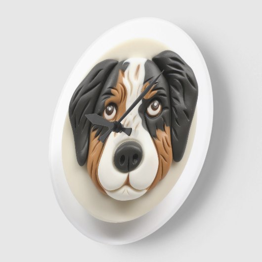 Australian Shepherd Dog 3D geïnspireerd Grote Klok (Hoek)