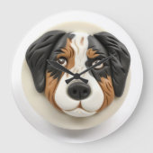 Australian Shepherd Dog 3D geïnspireerd Grote Klok (Voorkant)