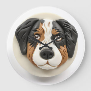 Australian Shepherd Dog 3D geïnspireerd Grote Klok