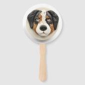 Australian Shepherd Dog 3D geïnspireerd Handwaaier (Achterkant)