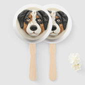 Australian Shepherd Dog 3D geïnspireerd Handwaaier (Voorkant en achterkant)