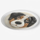 Australian Shepherd Dog 3D geïnspireerd Papieren Bordje (Gekanteld)