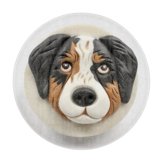 Australian Shepherd Dog 3D geïnspireerd Snijplank (Voorkant)