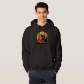 Australian Shepherd Dog And Moon Halloween Costum Hoodie (Voorkant volledig)